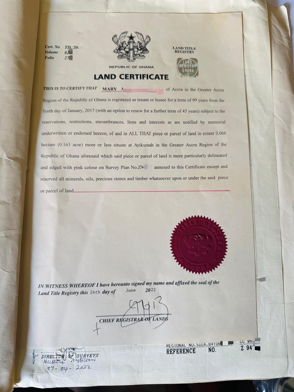 Registered Land with Title