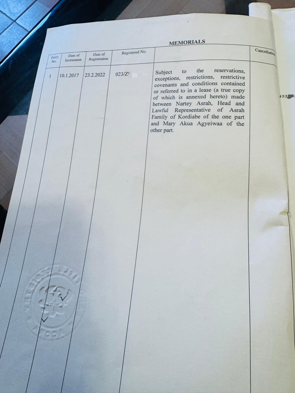 Registered Land with Title